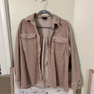 Corduroy Button-Up Oversized Jacket